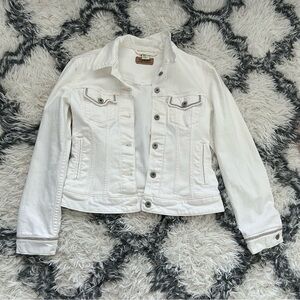 Levi’s White Denim Original Trucker Jacket with Silver Trim